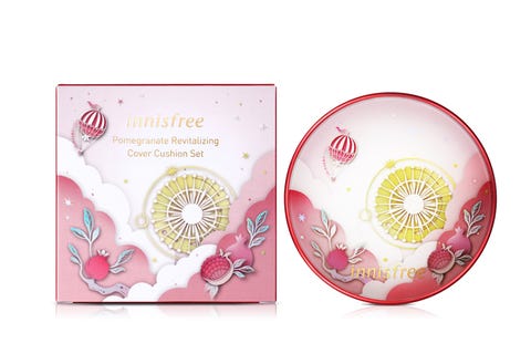 innisfree悦诗风吟石榴活妍菁华遮瑕气垫粉底液套装21号自然色