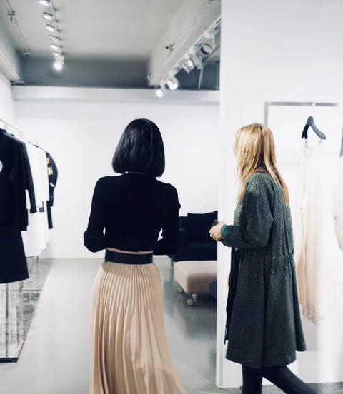 Clothing, Fashion, Boutique, Fashion design, Dress, Room, Black-and-white, Design, Outerwear, Street fashion, 