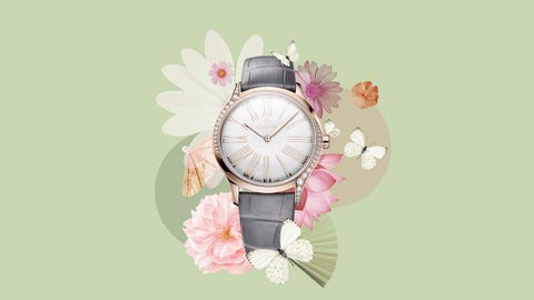 Analog watch, Watch, Pink, Product, Fashion accessory, Jewellery, Font, Illustration, Still life photography, Quartz, 