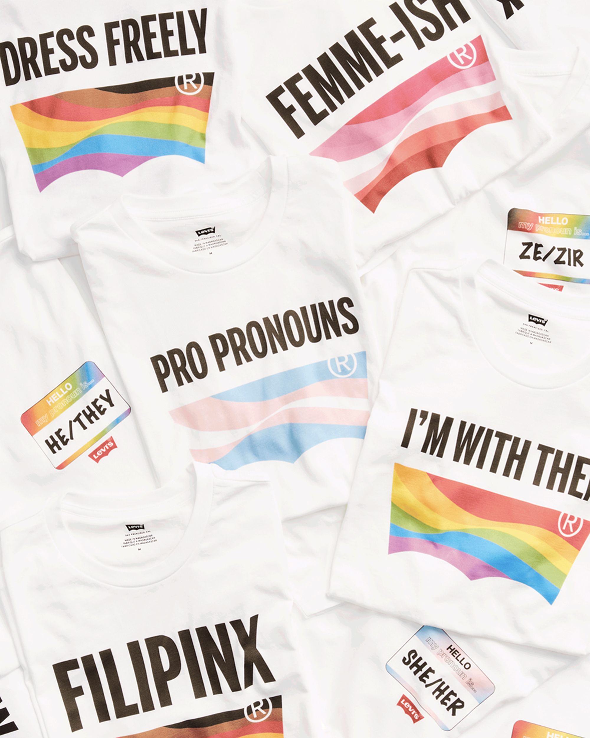 levi's pronouns shirt