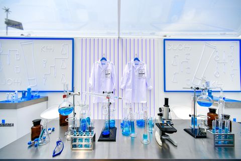 Water, Laboratory flask, Laboratory equipment, Laboratory, Display case, Chemistry, Research, Science, 