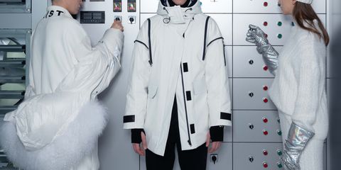 Uniform, White coat, Workwear, Outerwear, Coat, Jacket, Space, Fashion design, Sleeve, 