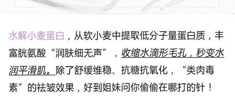 水解小麦 收缩毛孔