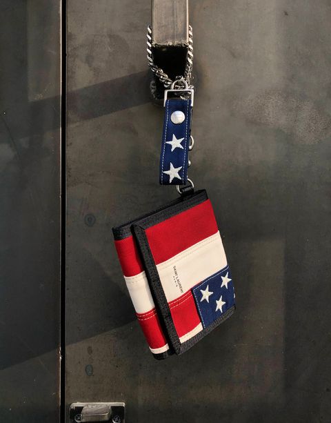Red, Blue, Flag, Fashion accessory, Material property, Strap, Electric blue, Rectangle, Bag, 