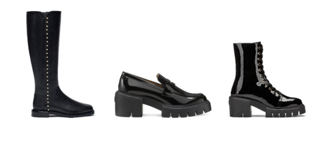 pearl riding boot black leather boots suggested retail price rmb 7,900 soho loafer black patent leather loafer suggested retail price rmb 4,500 soho bootie black patent leather ankle boots suggested retail price rmb 5,950