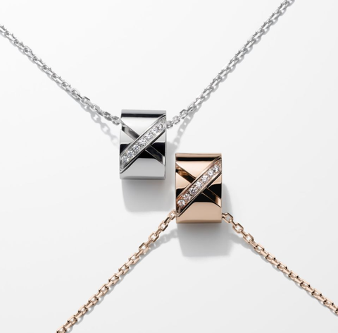 chaumet liens series of white gold and diamond necklaces (current reference price: ￥27,700) chaumet liens series of rose gold and diamond necklaces (current reference price: ￥25,800)