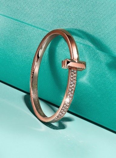tiffany co Tiffany t1 series 18k rose gold diamond wide bracelet