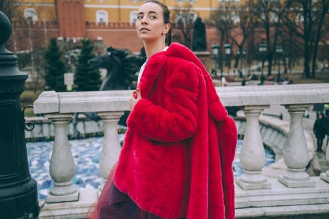 Red, Outerwear, Street fashion, Fur, Temple, Photography, Costume, Dress, Robe, Statue, Red, Outerwear, Street fashion, Fur, Temple, Photography, Costume, Dress, Robe, Statue,