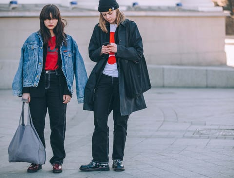 Street fashion, People, Blue, Clothing, Red, Fashion, Snapshot, Standing, Jeans, Street, Street fashion, People, Blue, Clothing, Red, Fashion, Snapshot, Standing, Jeans, Street,