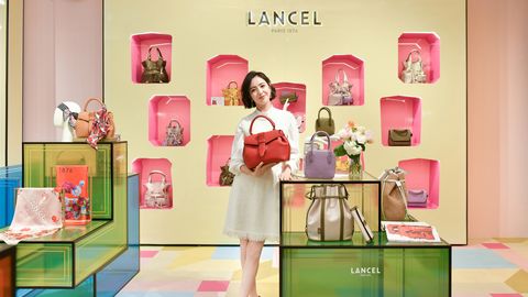 lancel,包袋,限定款,红色,经典,现代,时髦,摩登,法式,个性,佟丽娅