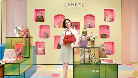 lancel,包袋,限定款,红色,经典,现代,时髦,摩登,法式,个性,佟丽娅