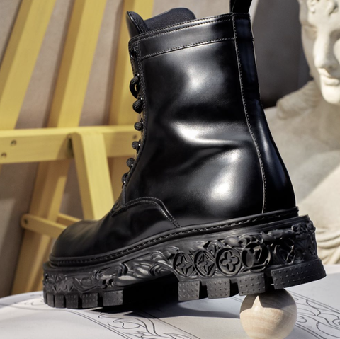 Louis Vuitton LV Baroque Ranger Boot, Black, 10
