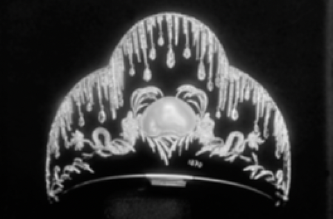 chaumet antique - waterfall and dolphin crown, 1900