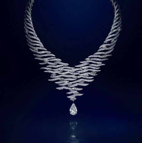 chaumet Hanhai epic high-definition jewelry set is Biboshenghua high-definition earrings and necklaces