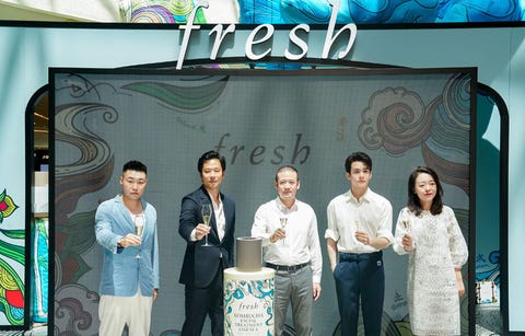 fresh馥蕾诗全球首间免税快闪店开幕仪式的现场嘉宾