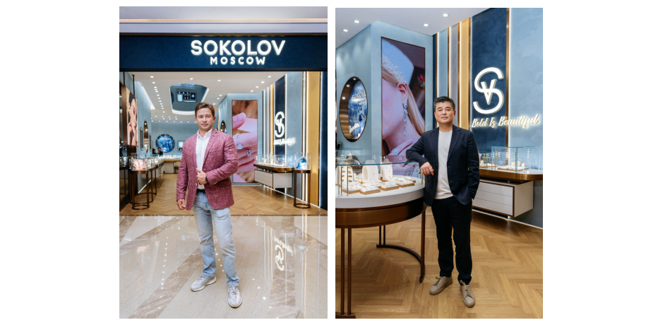 左：sokolov品牌全球ceo nikolay polyakov 先生 右：sokolov亚太区ceo anthony tong asinas 唐东尼先生