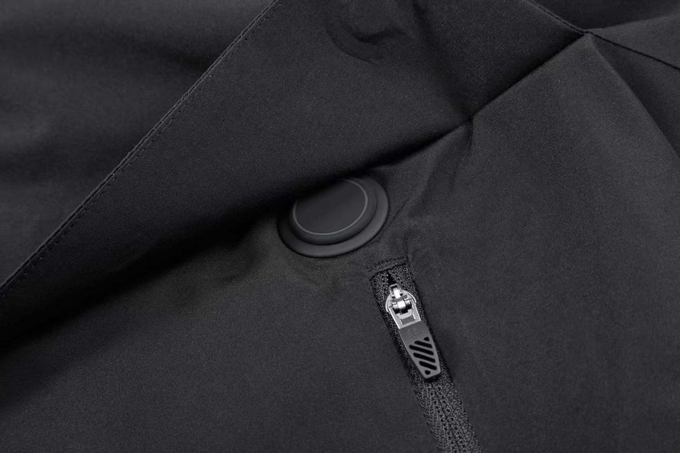 火山夹克 gore tex2l科技面料和温控按键细节展示
