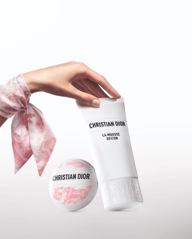 skincare products featuring christian dior branding