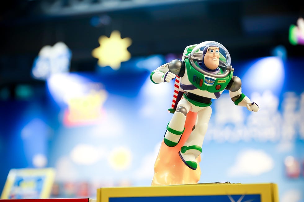 action figure depicting a space ranger in a dynamic pose