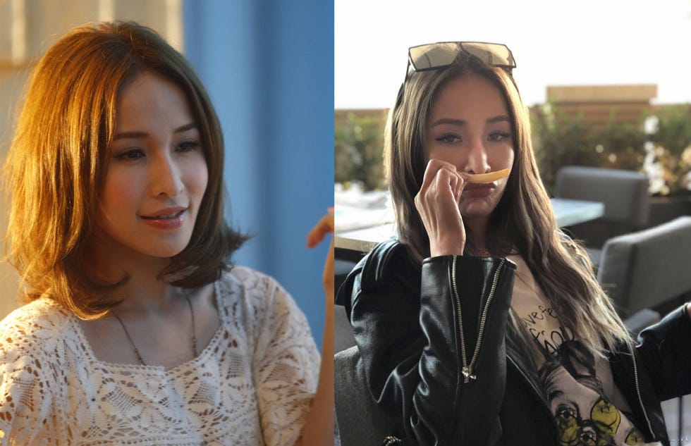 Hair, Face, Blond, Hairstyle, Hair coloring, Layered hair, Beauty, Lip, Long hair, Brown hair, 
