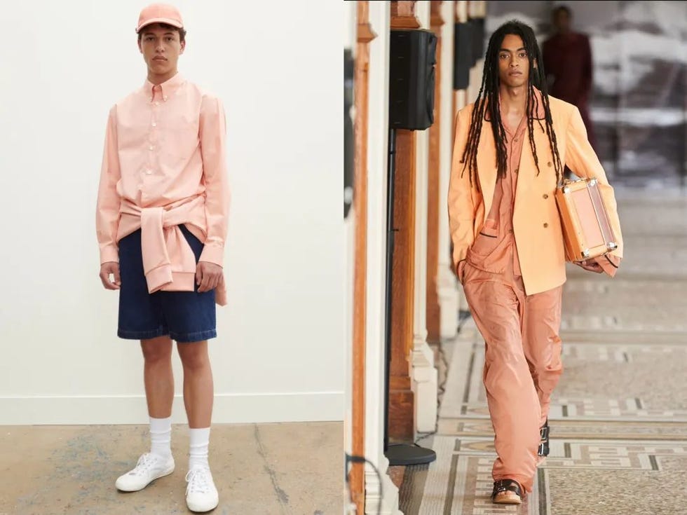 左：apc spring 2024 menswear；右：denzil patrick spring 2024 menswear