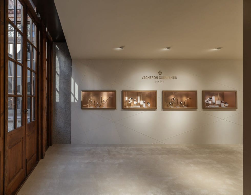 display area showcasing luxury watches