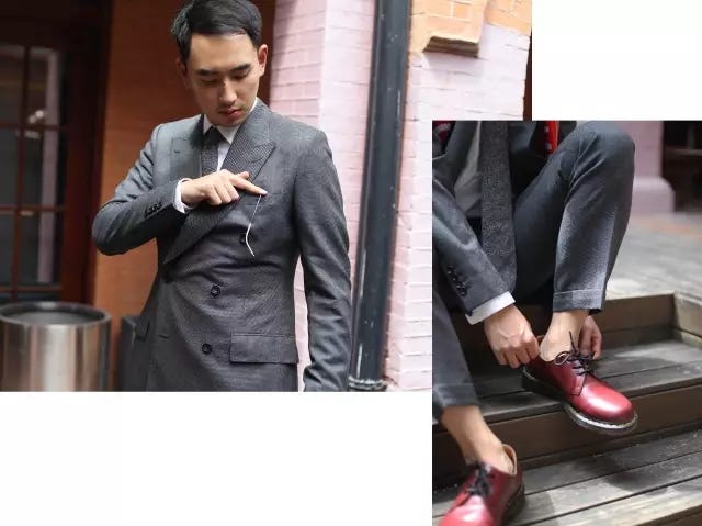 Suit, Clothing, Footwear, Formal wear, Dress shoe, Collar, Shoe, Blazer, Outerwear, Fashion, 