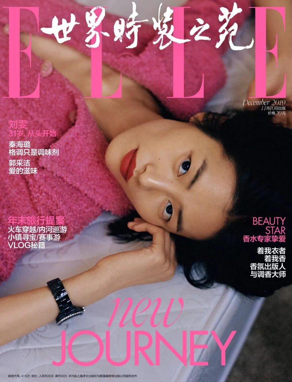 《ELLE世界时装之苑》2019年12月号封面刘雯