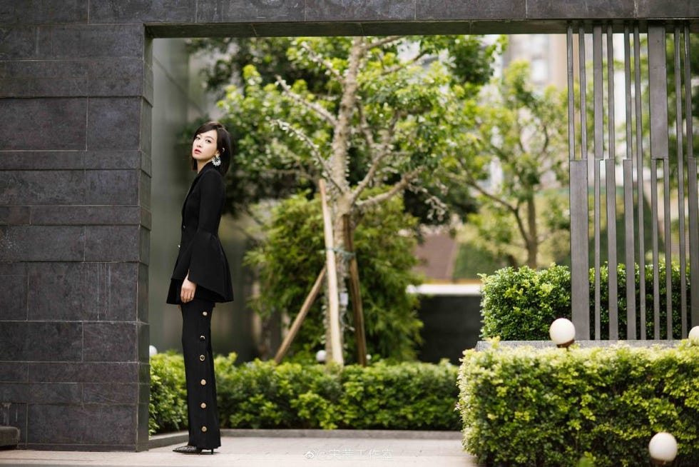 Photograph, Tree, Grass, Window, Plant, Suit, Architecture, Formal wear, Photography, Shrub, 