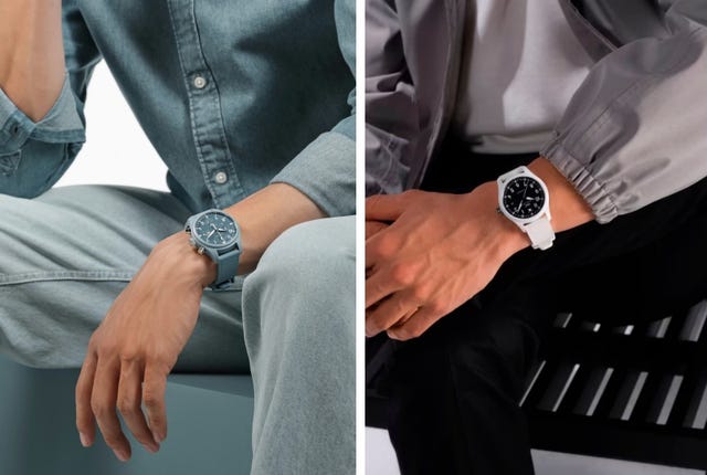 men wearing stylish watches on their wrists