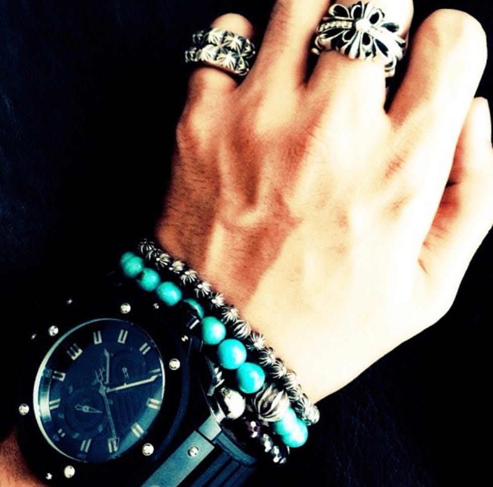 Watch, Wrist, Turquoise, Nail, Cool, Finger, Fashion accessory, Hand, Arm, Jewellery, 