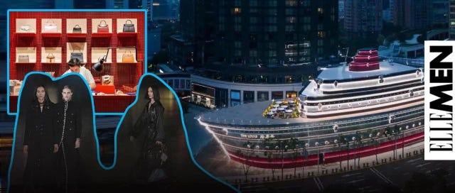 fashion event showcasing clothing and accessories against a luxury cruise backdrop