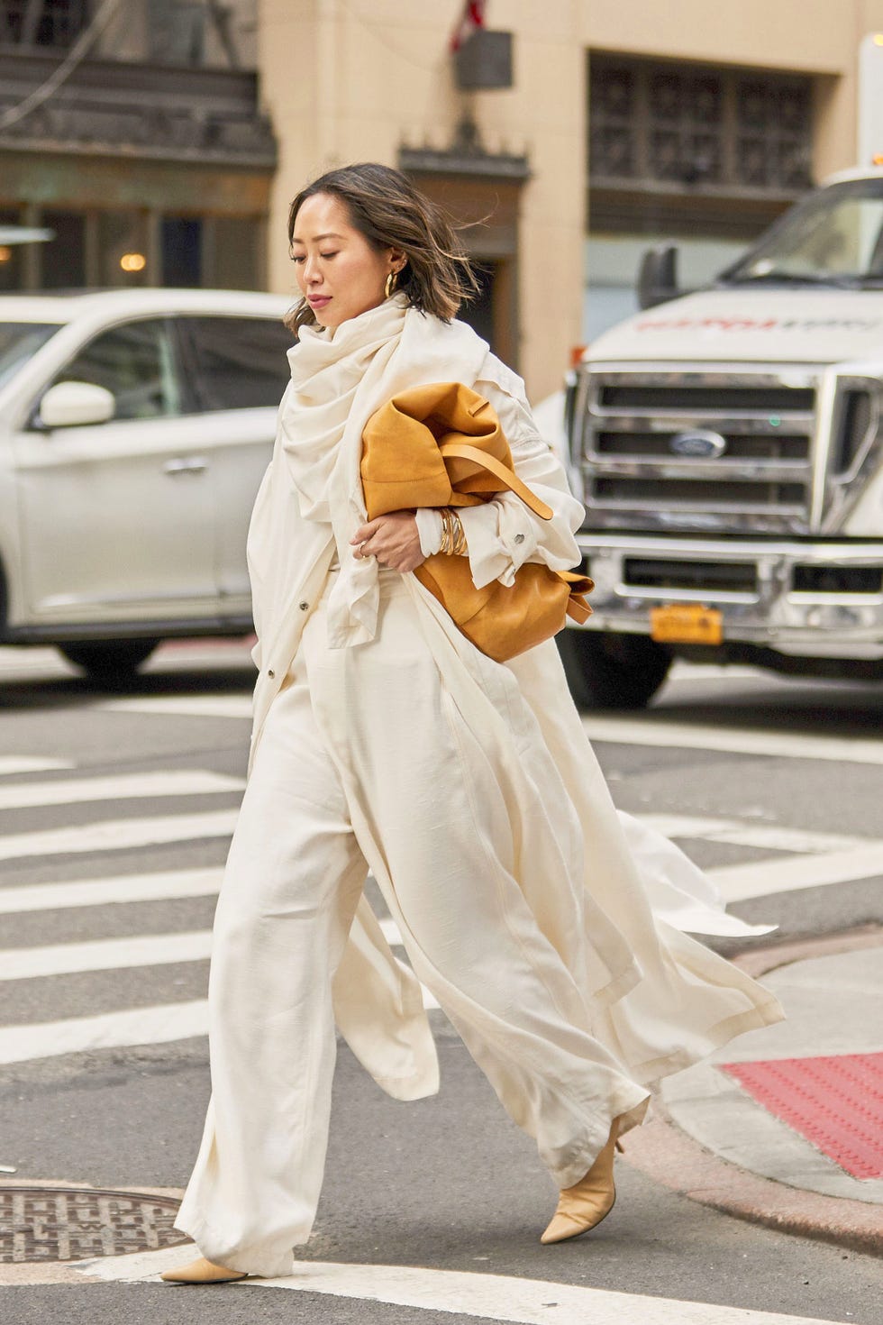 White, Street fashion, Photograph, Clothing, Fashion, Yellow, Snapshot, Dress, Footwear, Shoulder, 