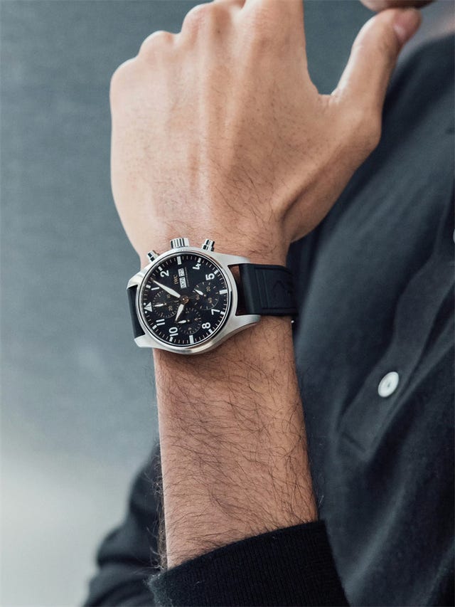 wristwatch worn on a persons arm