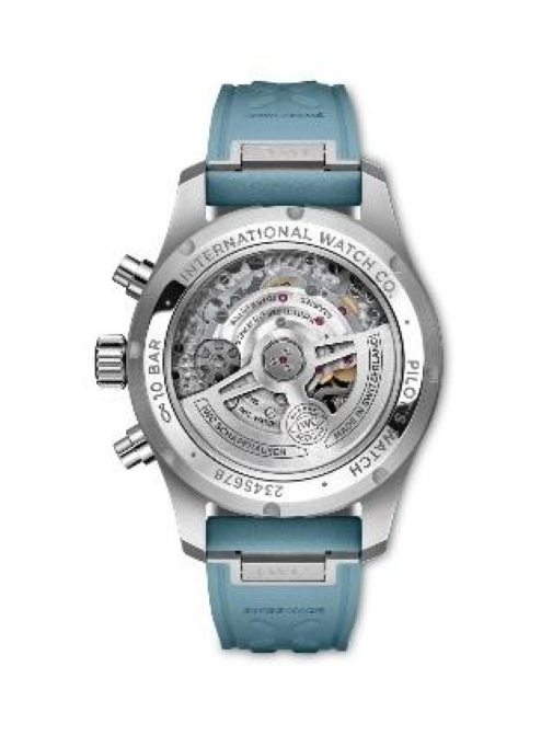 rear view of a luxury watch showcasing its mechanical movement
