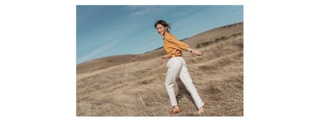 Photograph, Photography, Stock photography, Fun, Photo shoot, Landscape, Beige, Jeans, Trousers, Leisure, 