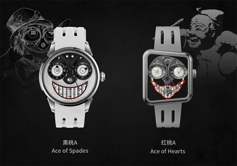 creative wristwatches featuring playful designs inspired by playing cards