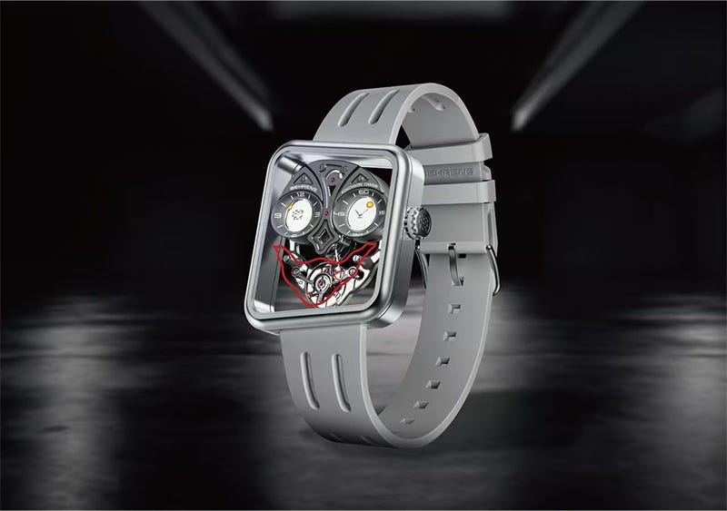 showcasing a modern intricate watch design
