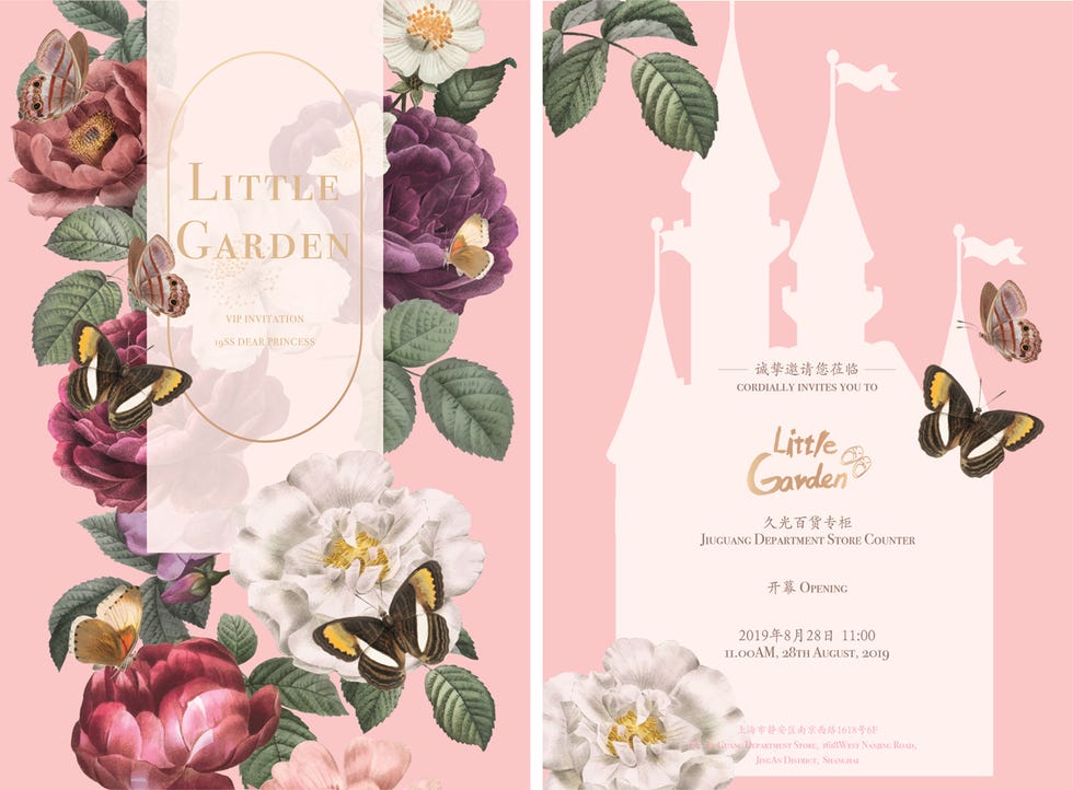 Text, Pink, Illustration, Botany, Flower, Floral design, Plant, Design, Graphic design, Pattern, 