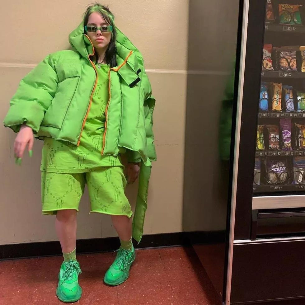 Green, Clothing, Outerwear, Fashion, Jacket, Parka, Footwear, Human, Fun, Costume, 