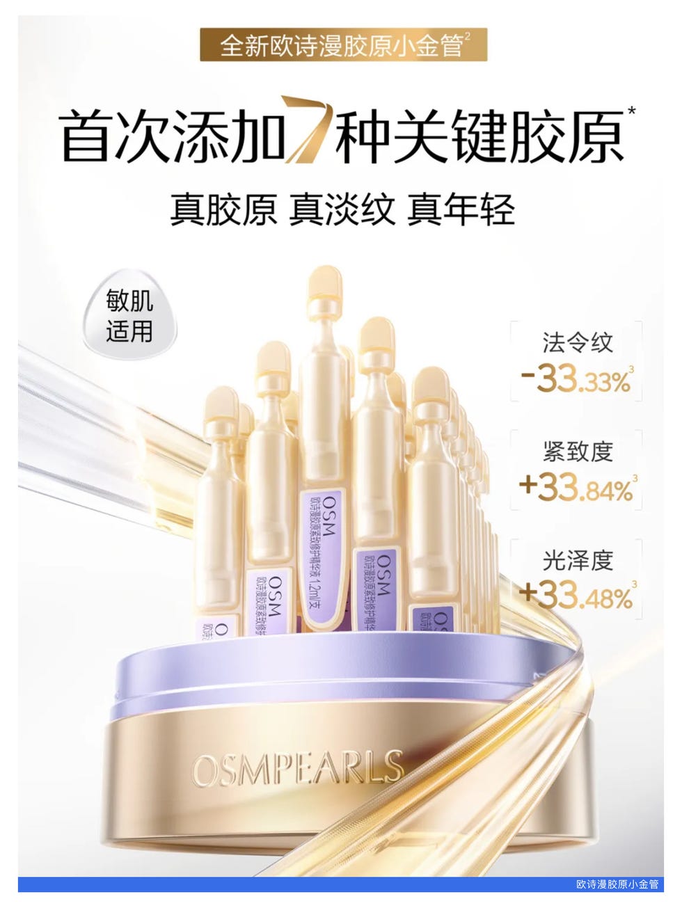 serum product with multiple ampoules and branding information