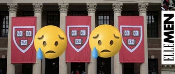 harvard university entrance with sad emoticons