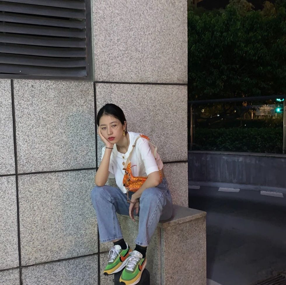 Green, Photograph, Sitting, Snapshot, Standing, Cool, Footwear, Leg, Shoe, Iron, 