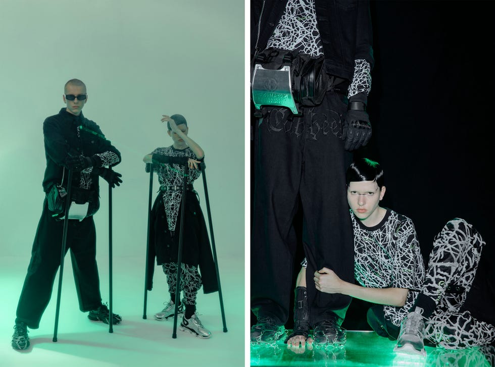 Green, Fashion, Fashion design, Gothic fashion, Formal wear, Sleeve, Costume design, Dress, Performance, Style, 