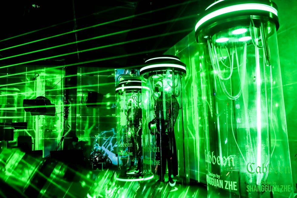 Green, Light, Neon, Technology, Glass, Visual effect lighting, 