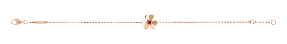frivole bracelet, mini model, rose gold, round ruby