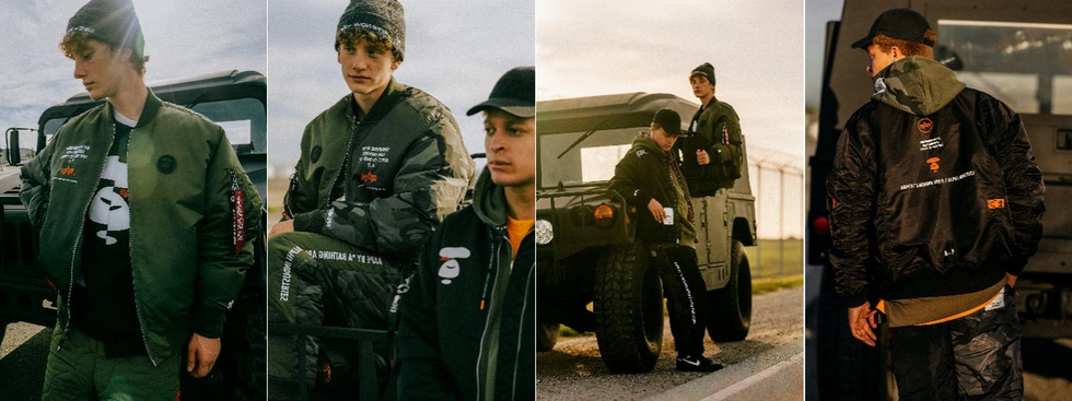 aape by a bathing ape × alpha industries