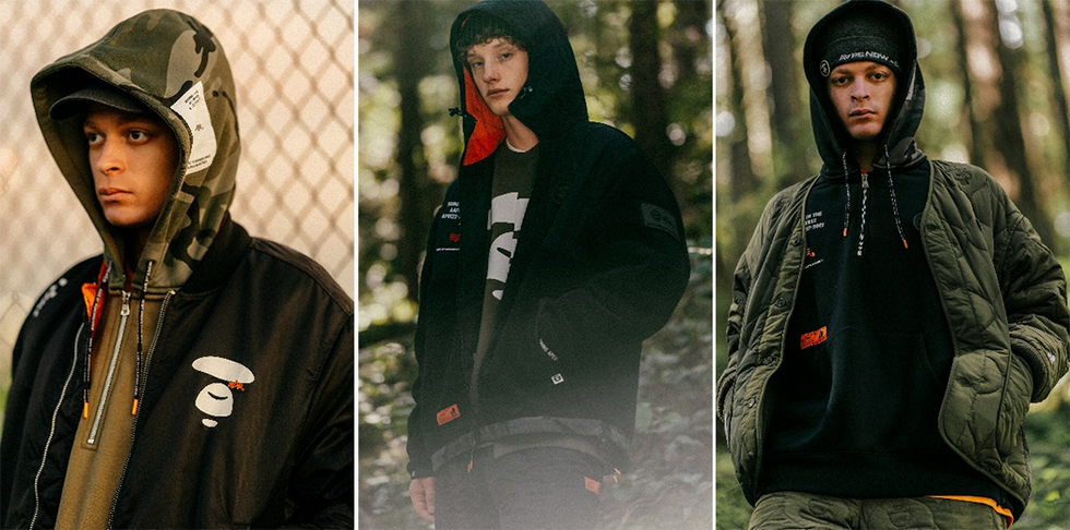 aape by a bathing ape × alpha industries