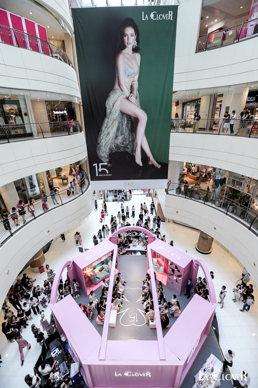 Pink, Fashion, Shopping mall, Interior design, Room, Advertising, Building, Photography, Graphic design, 