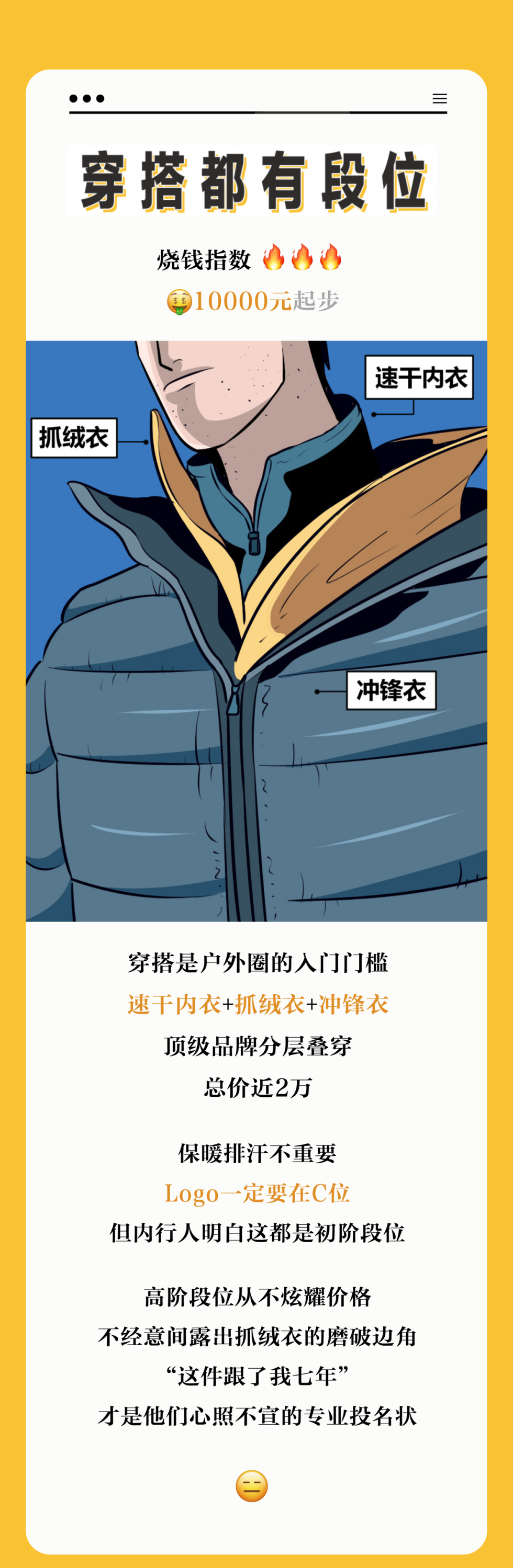 illustration highlighting a layered clothing style